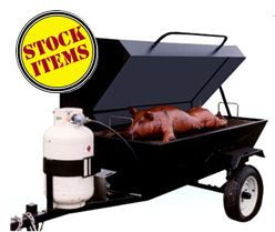 Grill, LP, towable roaster (includes 1 full tank)